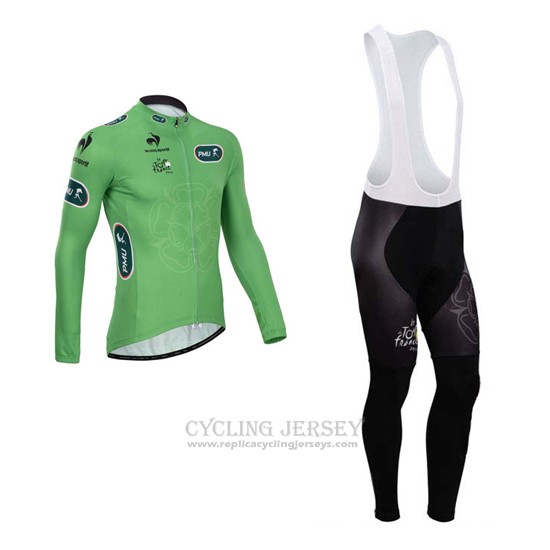 2014 Cycling Jersey Tour de France Vede Militare Long Sleeve and Bib Tight